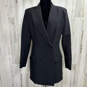 H&M Black Double-Breasted Blazer